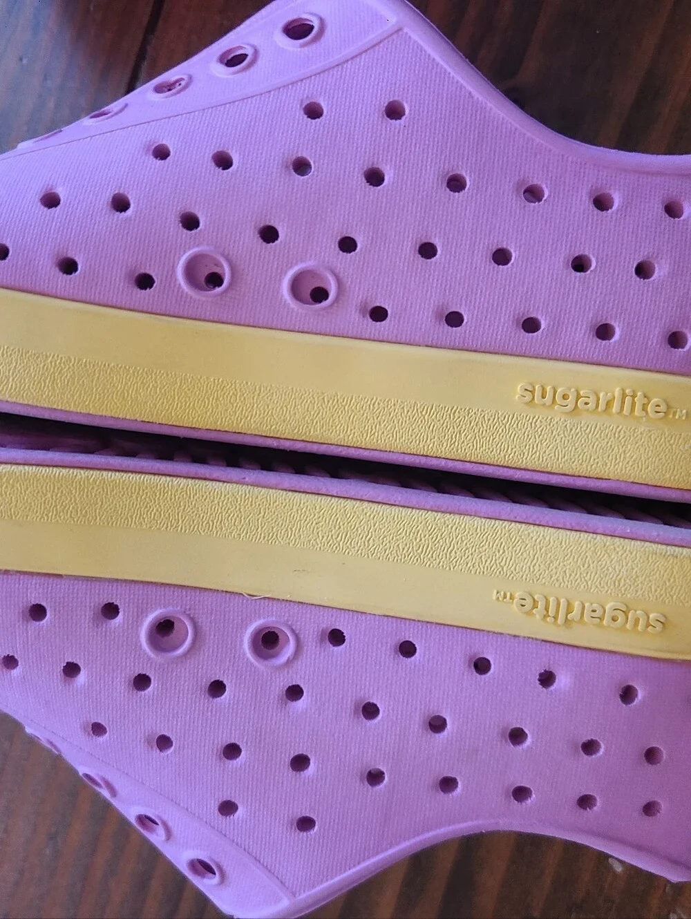 LIKE NEW Native Kids Purple & Yellow, and Pink & White Slip-On Shoes - C11